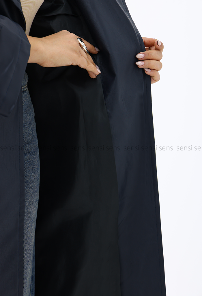 بارانی زنانه چرم آستر دار کد1006968